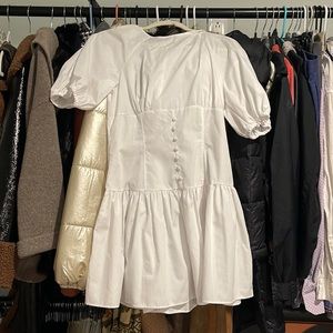 ASOS white mini dress with corset style